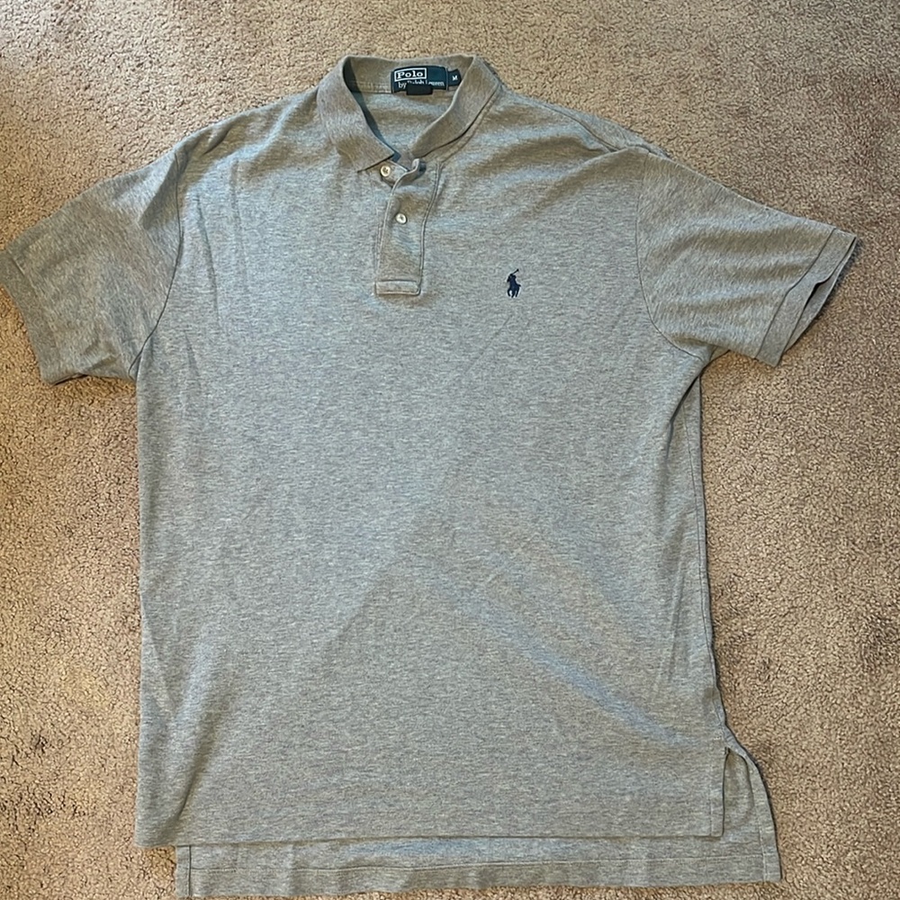 Polo Ralph Lauren Men’s Medium Collard Shirt Gray